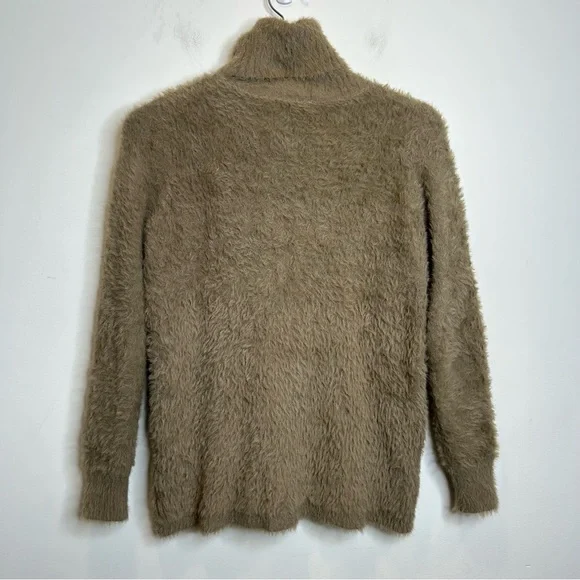 Zara Faux Fur Turtleneck Sweater Tan 4219/101 - Picture 6 of 6